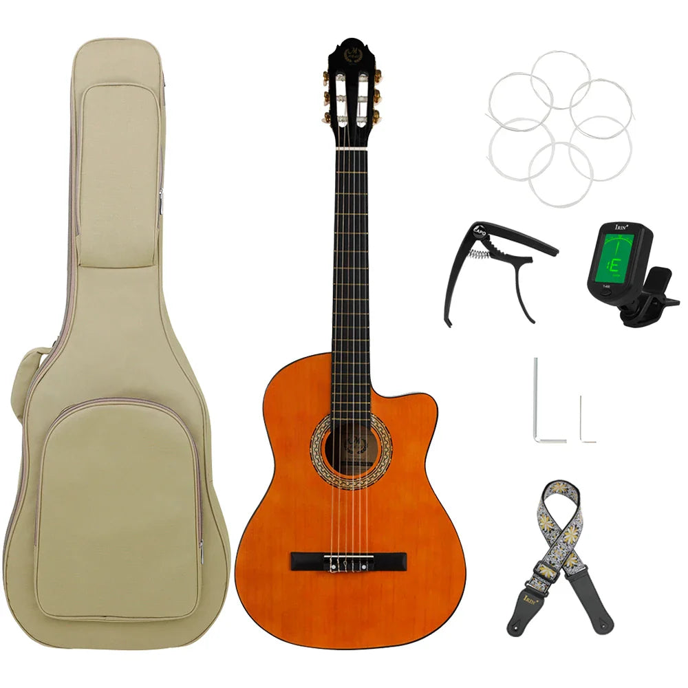 39 Inch Classical Guitar 6 Strings Basswood Neck Body Classic Guitar Guitarra