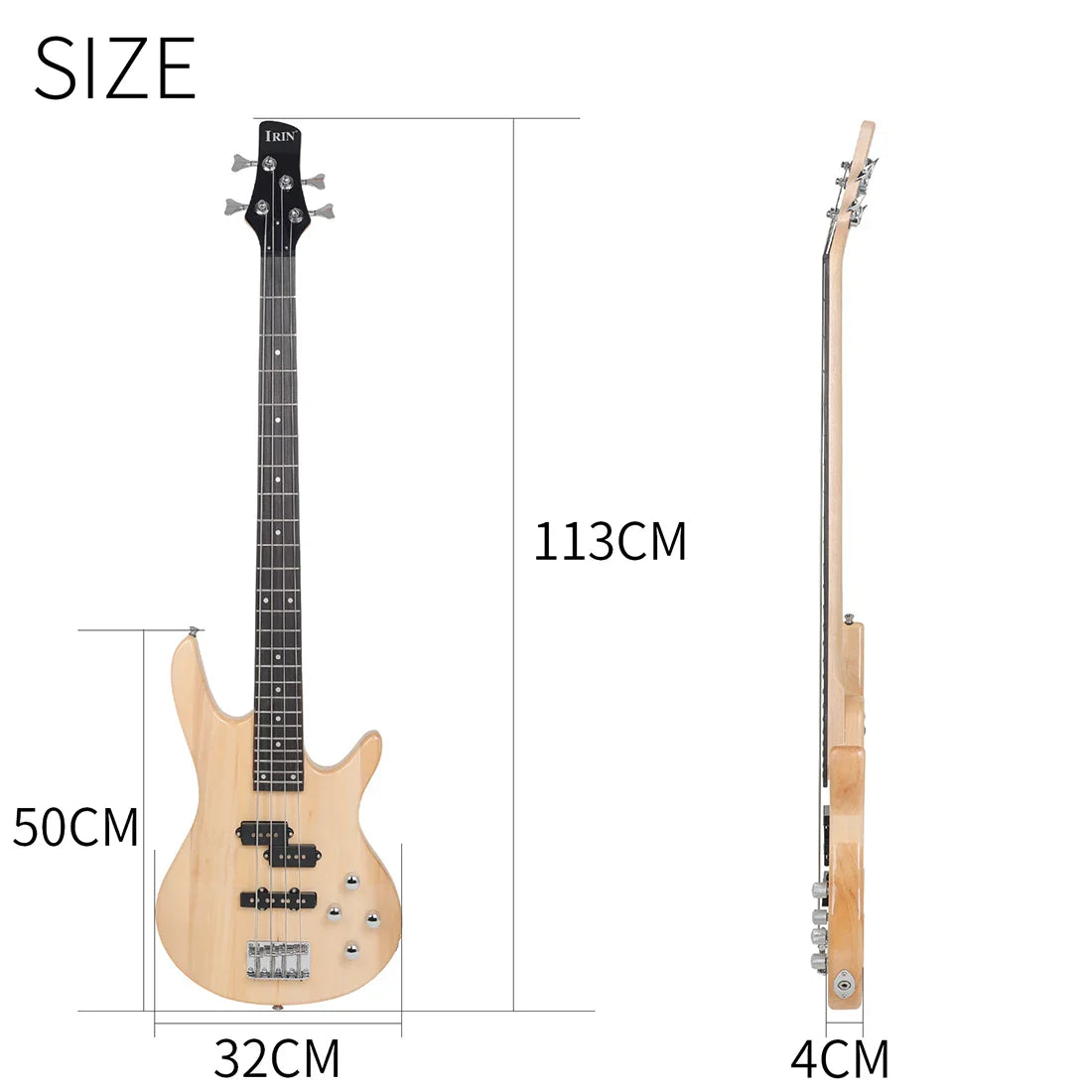 4 Strings 24 Frets Electric Bass Guitar Maple Body Bass Guitar Guitarra