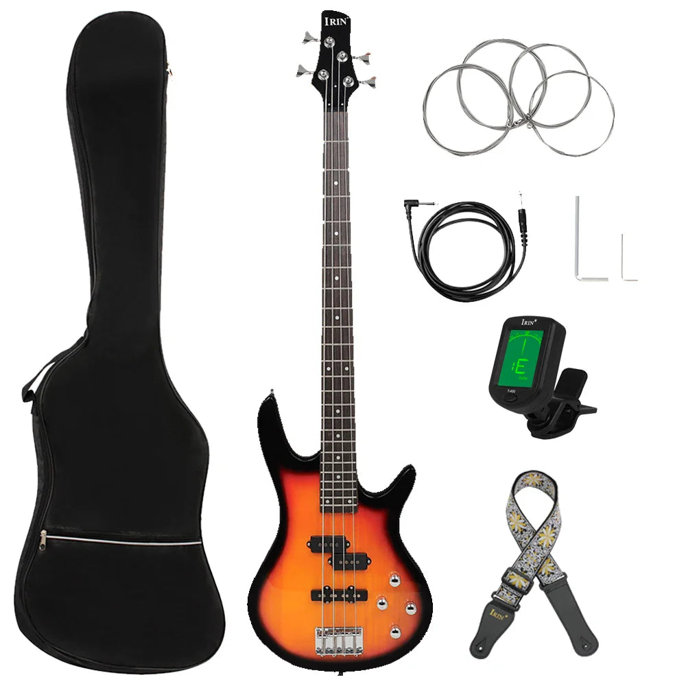 IRIN 4 Strings Bass Guitar 24 Frets Maple Body Electric Bass Guitar Stringed Musical Instrument With Guitar Parts & Accessories