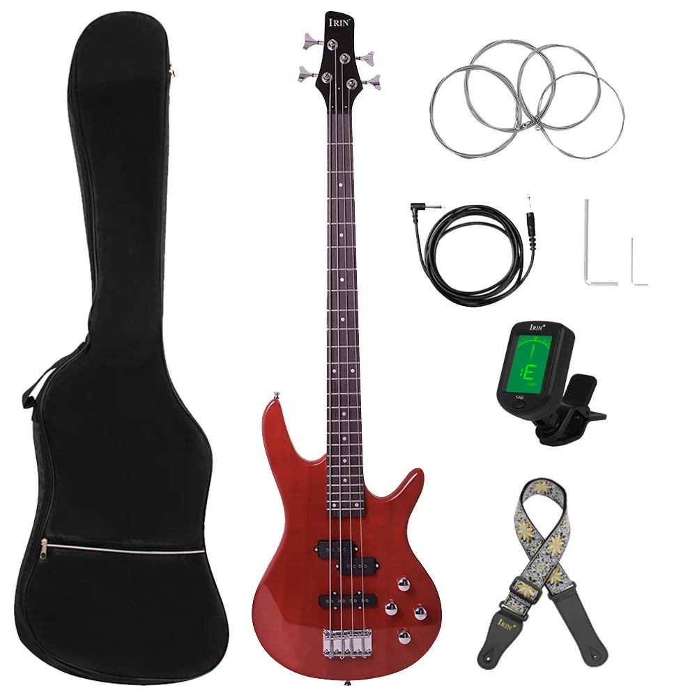 IRIN 4 Strings Bass Guitar 24 Frets Maple Body Electric Bass Guitar Stringed Musical Instrument With Guitar Parts & Accessories