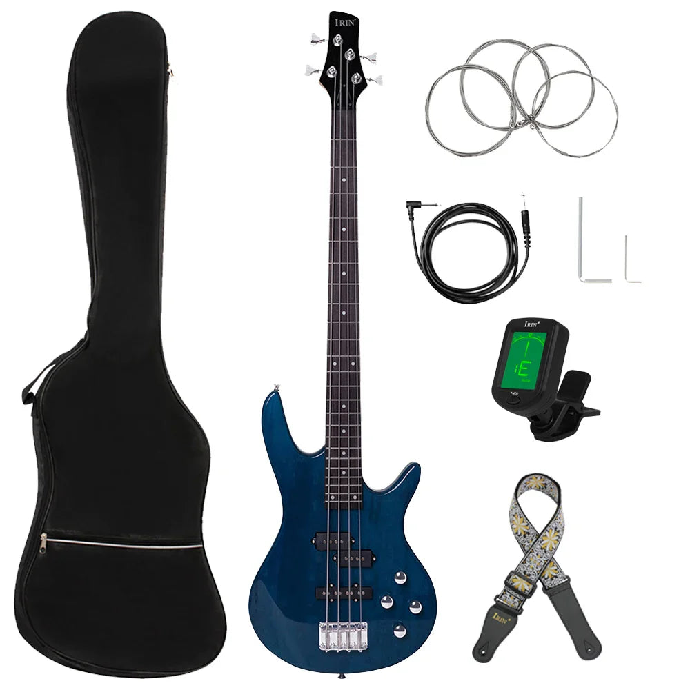 IRIN 4 Strings Bass Guitar 24 Frets Maple Body Electric Bass Guitar Stringed Musical Instrument With Guitar Parts & Accessories