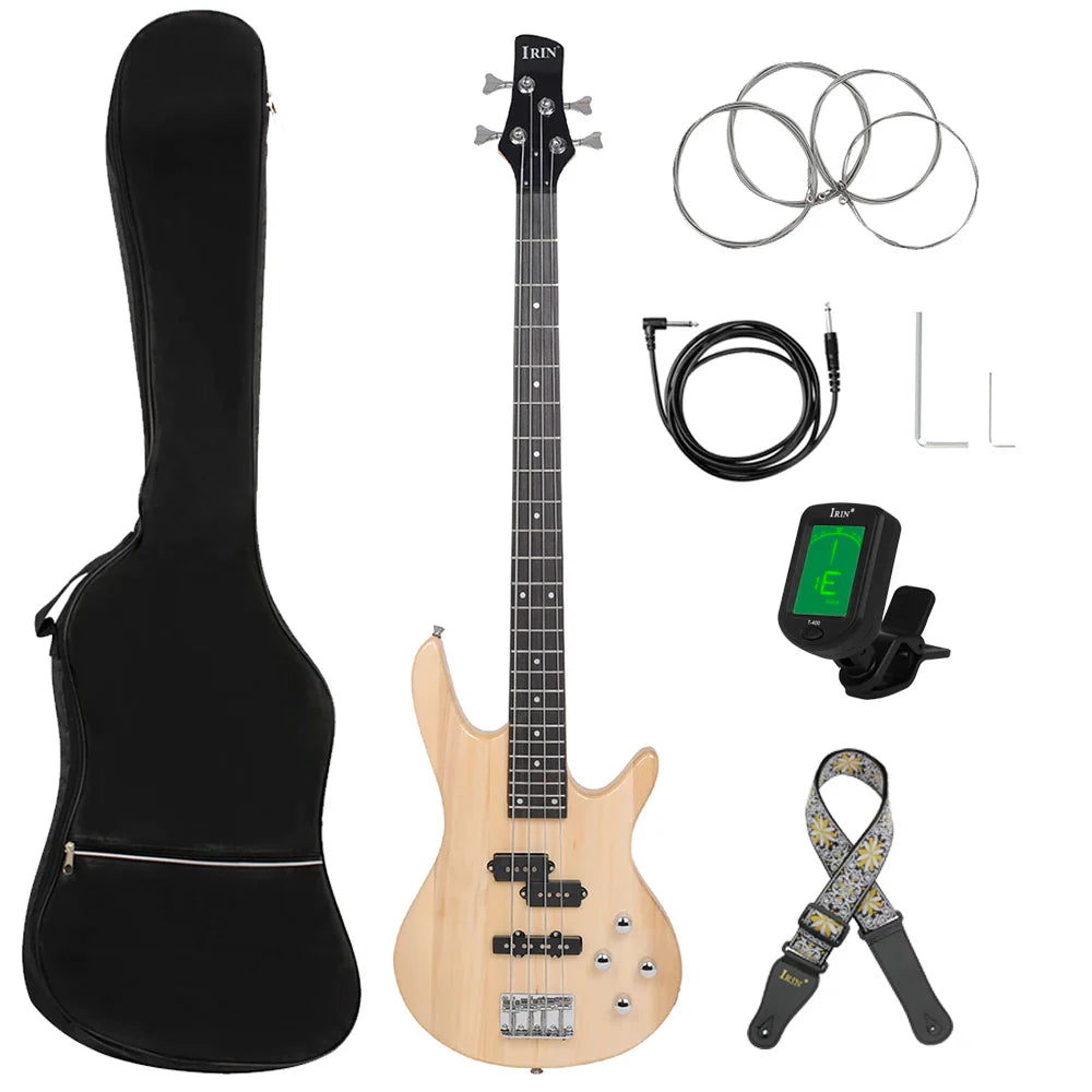 IRIN 4 Strings Bass Guitar 24 Frets Maple Body Electric Bass Guitar Stringed Musical Instrument With Guitar Parts & Accessories