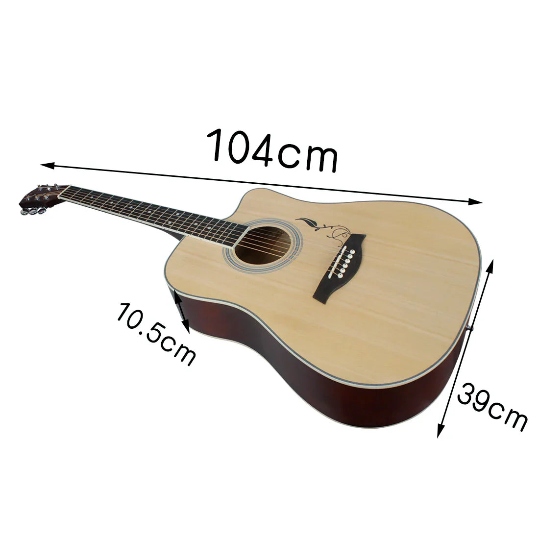 IRIN 41 Inch Acoustic Guitar 6 Strings Maple Body Folk Guitar Guitarra