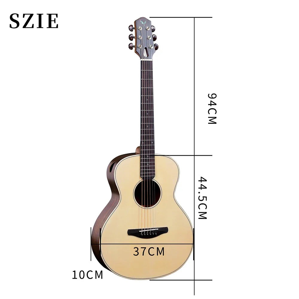 Mini 36 Inch Acoustic Guitar Fir Wood Panel Sapele